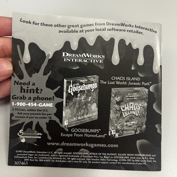 Vintage Goosebumps Attack of the Mutant 1997 CD-Rom Video Game PC - Picture 5 of 5